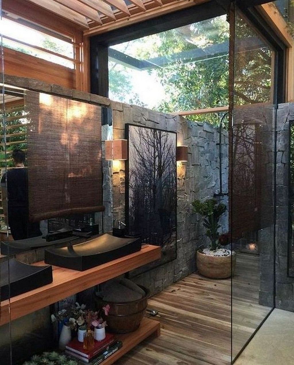 Spectacular Outdoor Bathroom Design Ideas That Feel Like A Vacation 29