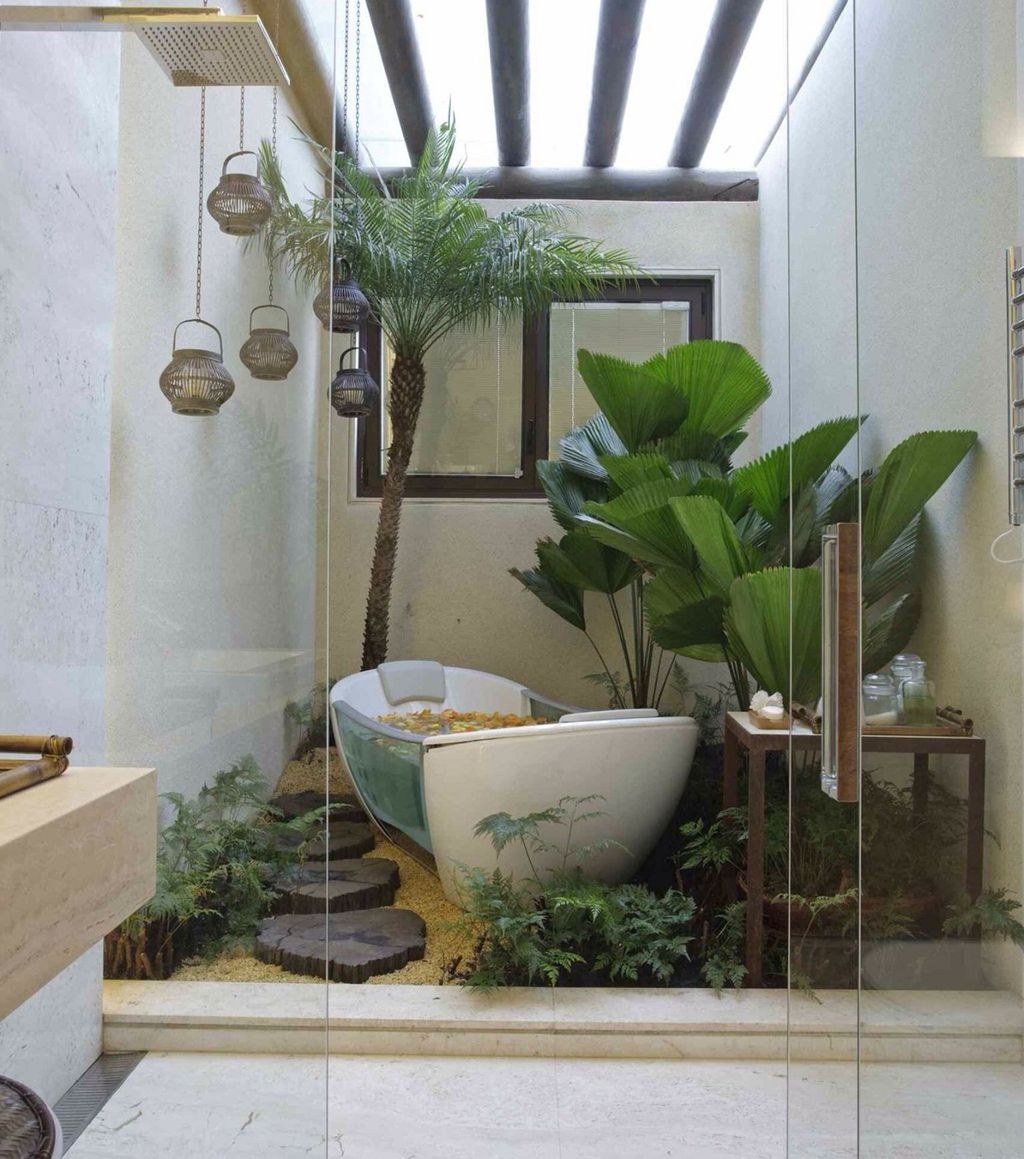 Spectacular Outdoor Bathroom Design Ideas That Feel Like A Vacation 36