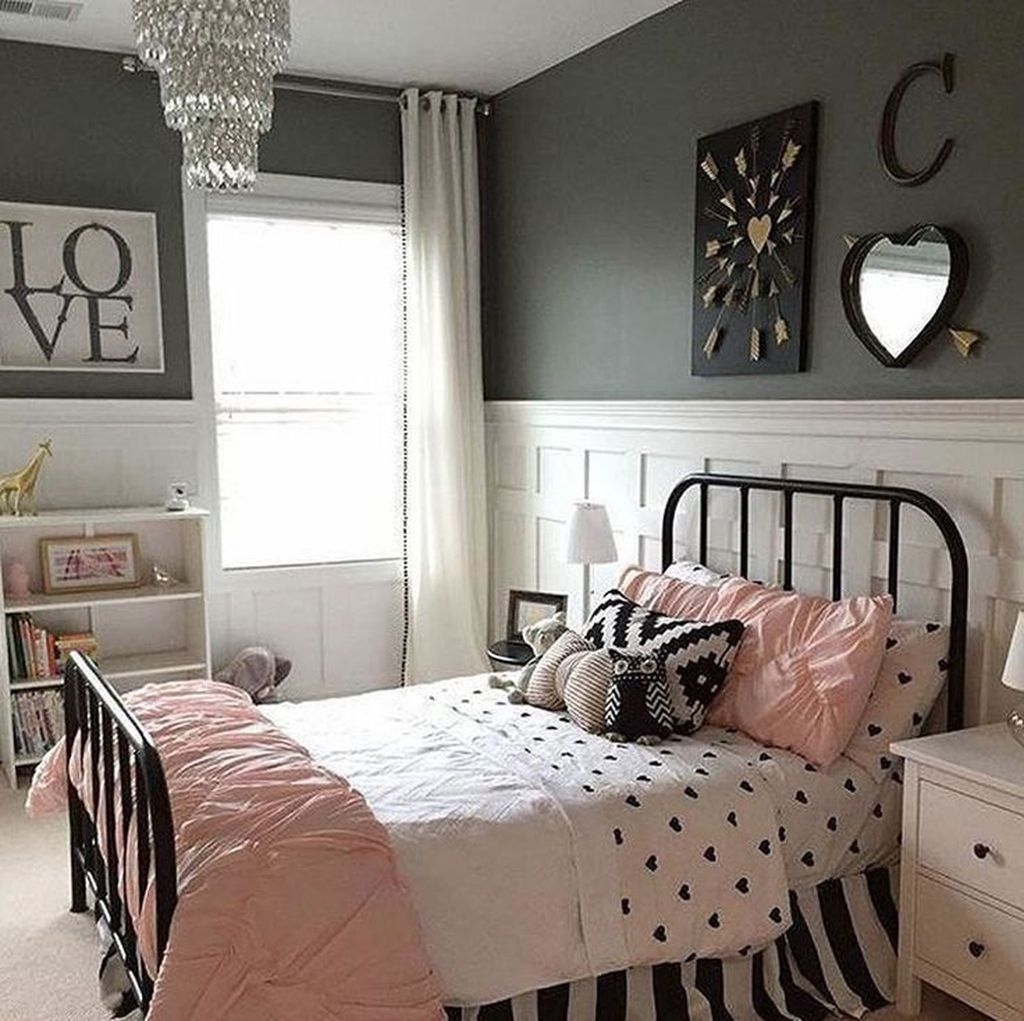 Stunning Teenage Bedroom Decoration Ideas With Big Bed 25