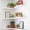 Creative Floating Corner Shelves For Living Room Organization Ideas 16