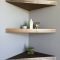Creative Floating Corner Shelves For Living Room Organization Ideas 17