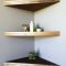 Creative Floating Corner Shelves For Living Room Organization Ideas 24