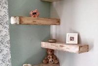 Creative Floating Corner Shelves For Living Room Organization Ideas 28