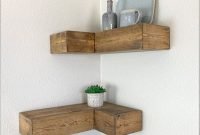 Creative Floating Corner Shelves For Living Room Organization Ideas 35