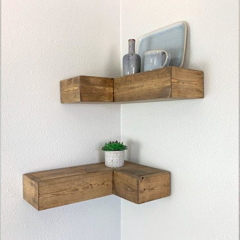 20 Creative Floating Corner Shelves For Living Room Organization Ideas 9213