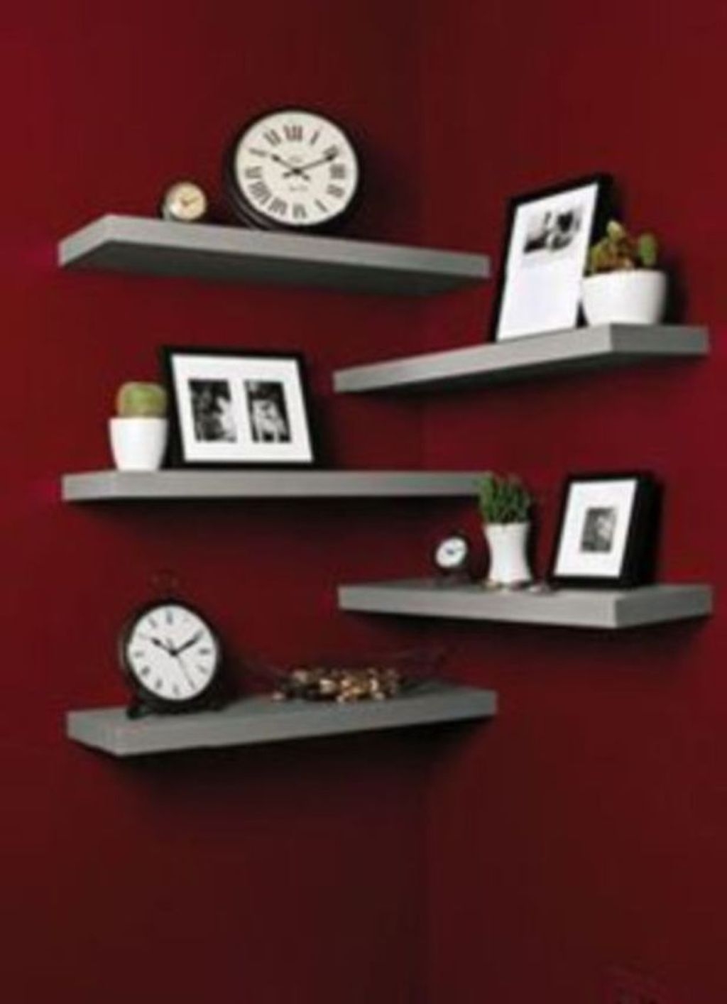 Creative Floating Corner Shelves For Living Room Organization Ideas 39