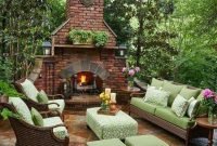 Marvelous Backyard Fireplace Ideas To Beautify Your Outdoor Decor 02
