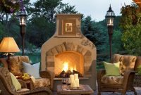 Marvelous Backyard Fireplace Ideas To Beautify Your Outdoor Decor 16