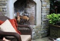 Marvelous Backyard Fireplace Ideas To Beautify Your Outdoor Decor 18
