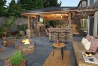 Marvelous Backyard Fireplace Ideas To Beautify Your Outdoor Decor 23