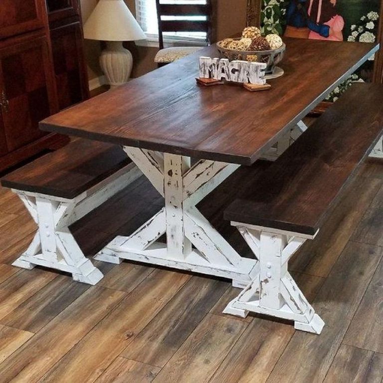 30+ Rustic Farmhouse Table Ideas To Use In The Decor – LOVAHOMY