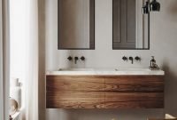 Unordinary Bathroom Design Ideas With Stunning Wood Shades 46