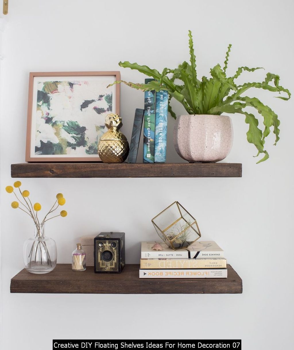 Creative DIY Floating Shelves Ideas For Home Decoration 07