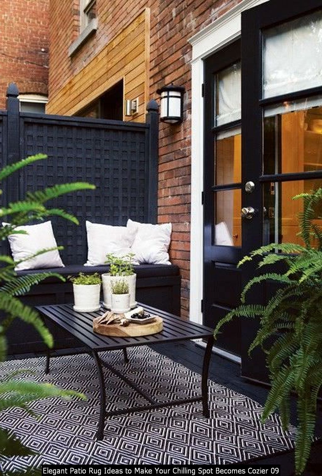 Elegant Patio Rug Ideas To Make Your Chilling Spot Becomes Cozier 09