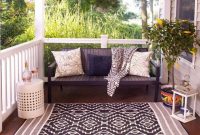 Elegant Patio Rug Ideas To Make Your Chilling Spot Becomes Cozier 23