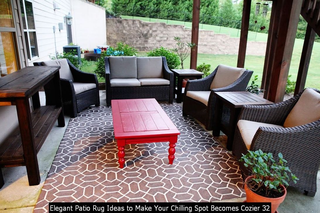 Elegant Patio Rug Ideas To Make Your Chilling Spot Becomes Cozier 32