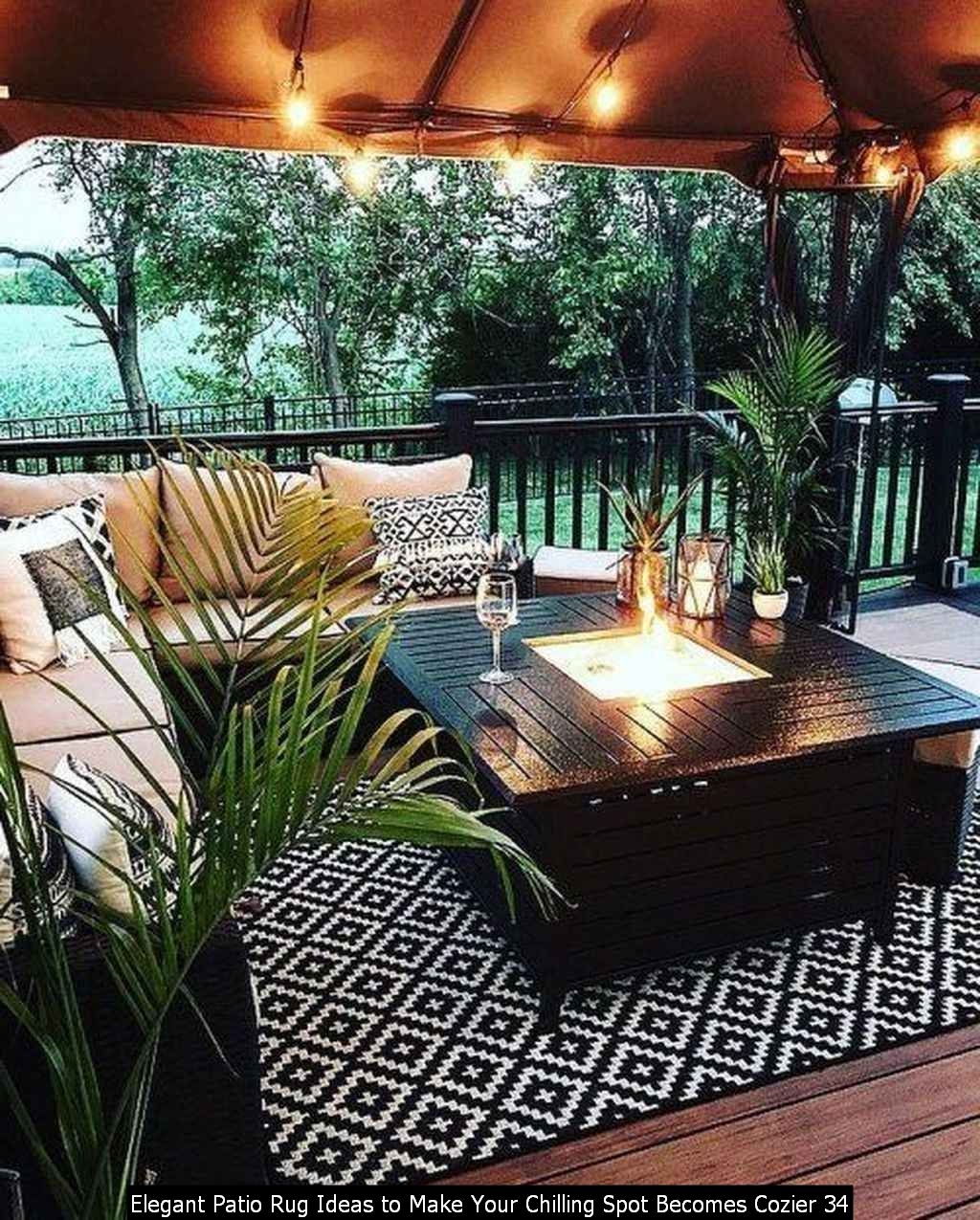Elegant Patio Rug Ideas To Make Your Chilling Spot Becomes Cozier 34