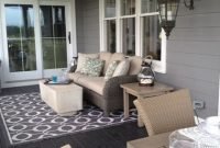 Elegant Patio Rug Ideas To Make Your Chilling Spot Becomes Cozier 37
