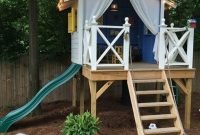 Enjoyable Outdoor Playhouses Ideas To Live Childhood Adventures 28