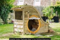Enjoyable Outdoor Playhouses Ideas To Live Childhood Adventures 42