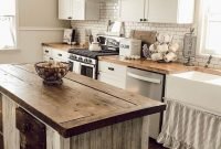 Rustic Wooden Kitchen Island Ideas For Your Kitchen 34